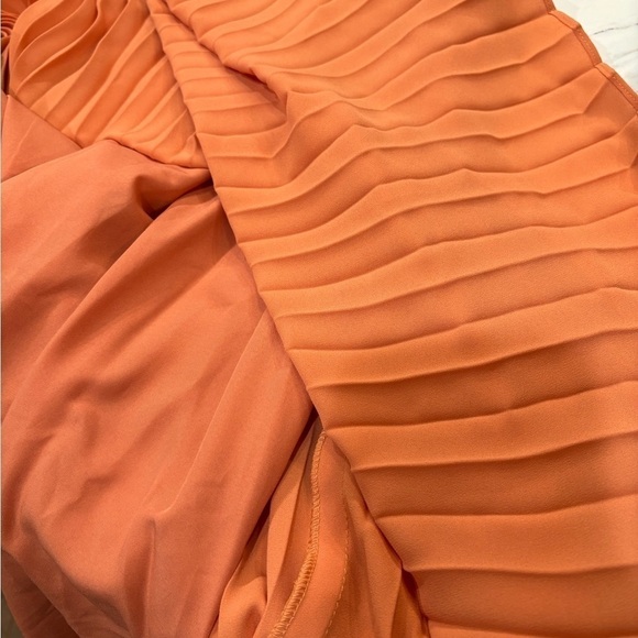 Nanette Leopore Mock Neck Terra Cotta Accordion Pleated Midi Dress Size 4 NWT! - Picture 12 of 16